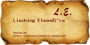 Lisching Eleonóra névjegykártya